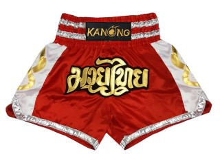 KANONG Muay Thai Shorts Sverige : KNS-141-Röd